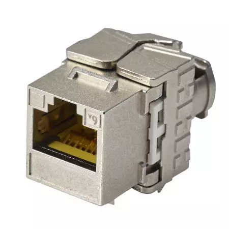ISO/IEC Category 6a - Shielded ISO Cat 6a / TIA Cat 6A Component-Rated 180˚Keystone Jack